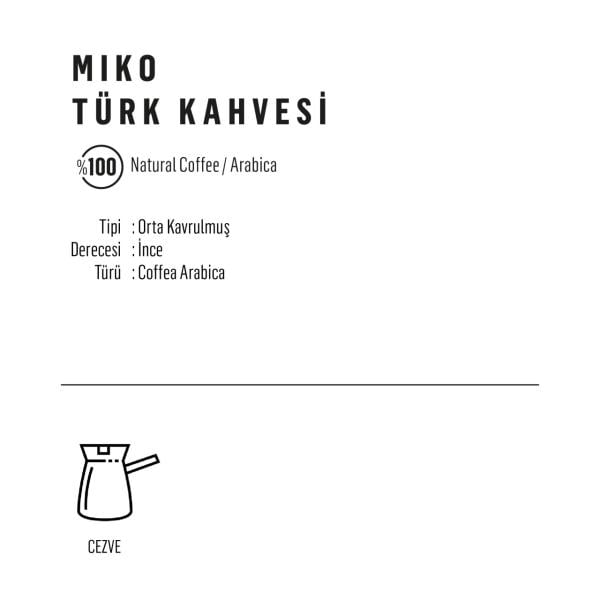 Miko Öğütülmüş Türk Kahvesi 1000 Gr (10x100gr)