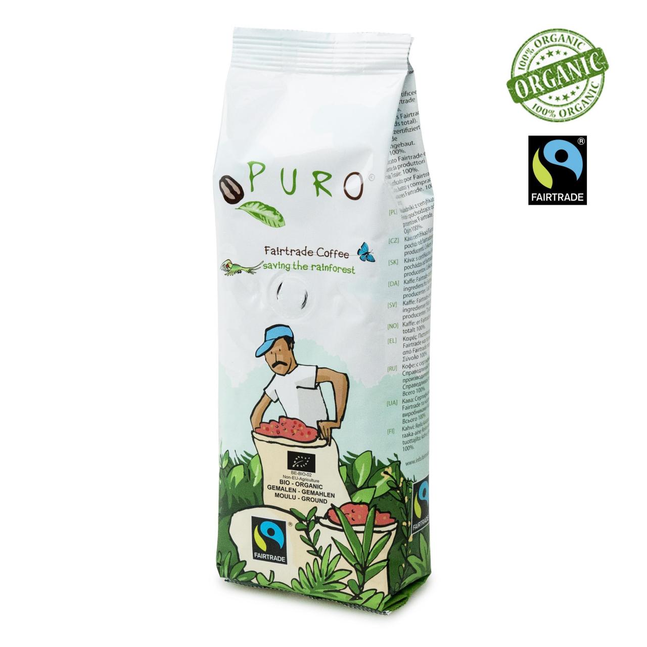 Puro Fairtrade Ground Bio Organik Filtre Kahve 250 gr
