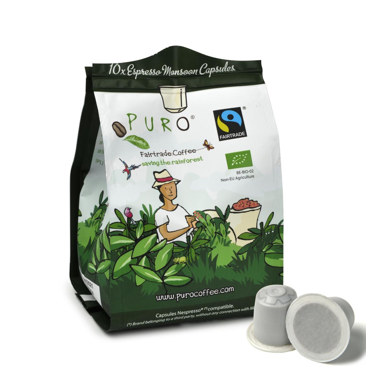 PURO Monsoon Nespresso Uyumlu Organik Kapsül Kahve 10x5,2 gr