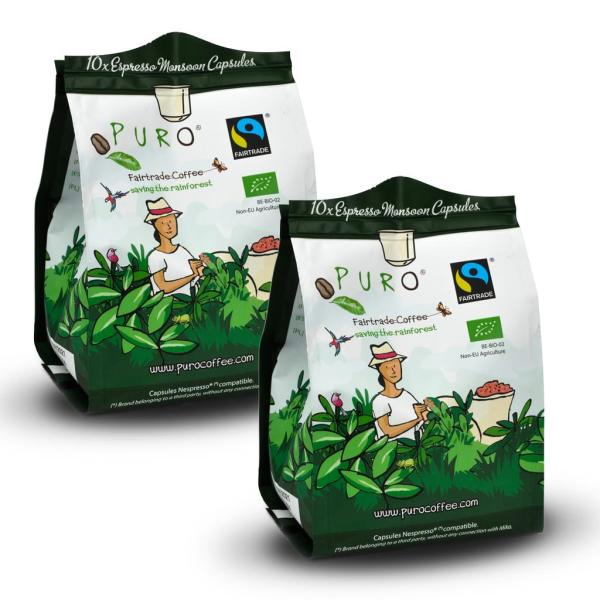 PURO Monsoon Nespresso Uyumlu Organik Kapsül Kahve 20x5,2 gr